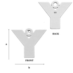 CL-213Y Zawieszka Alfabet Literka Y Srebro pr. 925