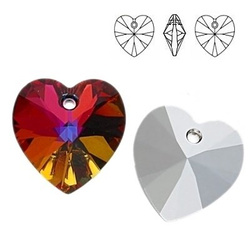 6228 MM 14 Swarovski XILION Heart VOLCANO VOL