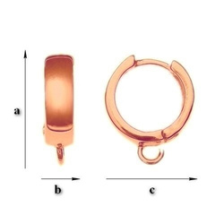 BKRG-10 Bigle zatrzaskowe Srebro 925 ROSE GOLD