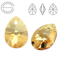 6128 MM 10 Swarovski Mini Pear GOLDEN SHADOW GSHA