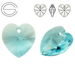 6228 MM 14 Swarovski Heart LIGHT TURQUOISE