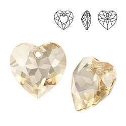 6432 MM 10,5 Swarovski Heart Cut GOLDEN SHADOW GSHA