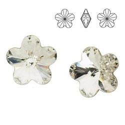 4744 MM 6 Swarovski Flower CRYSTAL F