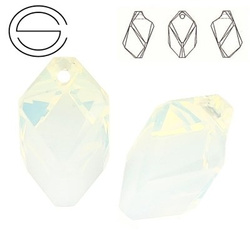 6650 MM 22 Swarovski Cubist WHITE OPAL