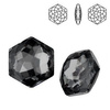 4683 MM 14 Swarovski Hexagon SILVER NIGHT SINI F