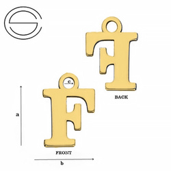 CLZ-682F Zawieszka Alfabet Literka F Srebro pr. 925