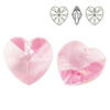 6228 MM 18 Swarovski Heart LIGHT ROSE