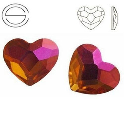 2808 MM 14 Swarovski Heart FB ASTRAL PINK API F