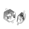 4683/J MM 14 Swarovski Fantasy Hexagon - setting - Rhodium