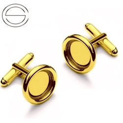 MTWZ-12 Cufflinks setting Silver 925 GOLD PLATED