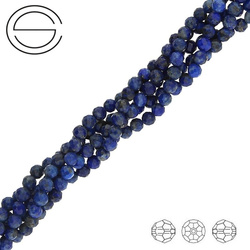 KN-RF-3,0 LLA Natural stone - round faceted - LAPIS - Strand