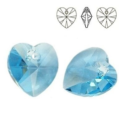 6228 MM 10 Swarovski Heart AQUAMARINE