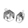 4683/J MM 10 Swarovski Fantasy Hexagon - setting - Rhodium