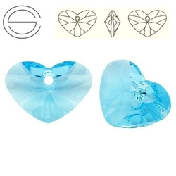 6260 MM 17 Swarovski Crazy 4 U Heart AQUAMARINE