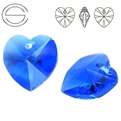 6228 MM 18 Swarovski Heart SAPPHIRE