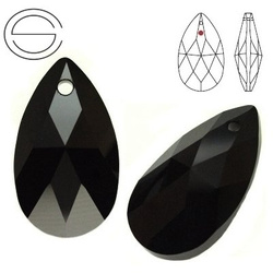 8721 MM 38 Swarovski STRASS Pear-shaped JET