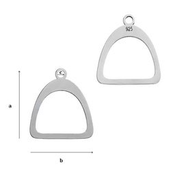 CL-413 Zawieszka STRZEMIĘ 13,2 mm Srebro 925