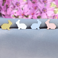 SZTz-423B Silver bunny earrings - silver 925 gold plated