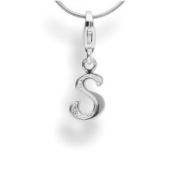 Srebrna zawieszka - charms - ALFABET - S - pr. 925