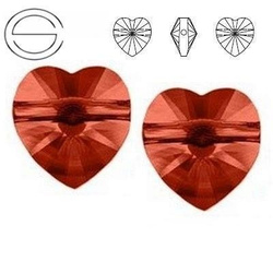 5742 MM 10 Swarovski Heart RED MAGMA REDM