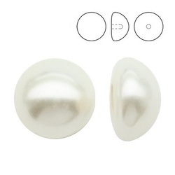 PRECIOSA 131-80-012 Button Pearl 1/2H 8 mm WHITE