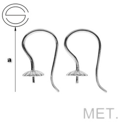  BOM-40 Metal Earwires Silver Plated