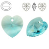 6228 MM 18 Swarovski Heart LIGHT TURQUOISE