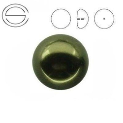 5817 MM 10 Swarovski Cabochon DARK GREEN PEARL