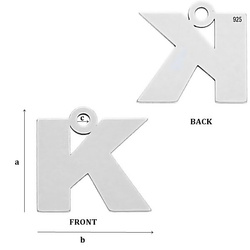 CL-213K Zawieszka Alfabet Literka K Srebro pr. 925
