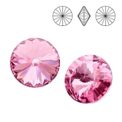 1122 MM 12 Swarovski Rivoli LIGHT ROSE F