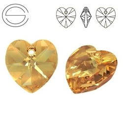 6228 MM 18 Swarovski Heart GOLDEN SHADOW GSHA