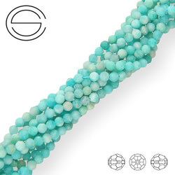 KN-RF-2,0 AMA/G Natural stone - round faceted - AMAZONITE