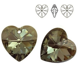 6228 MM 10 Swarovski Heart BRONZE SHADE BRSH