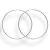 Silver hoop earrings 6 cm - silver 925