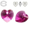 6228 MM 18 Swarovski Heart FUCHSIA