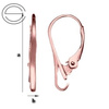 BARG-41 Leverbacks - Earring Hooks - Sterling Silver 925 Rose Gold Plated