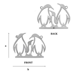 CL-464 Zawieszka PINGWIN 25,0 mm Srebro 925