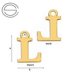 CLZ-682L Zawieszka Alfabet Literka L Srebro pr. 925