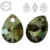 6128 MM 12 Swarovski Mini Pear IRIDESCENT GREEN