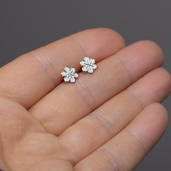 SZT-696 Silver earrings SNOWFLAKE - Sterling Silver 925