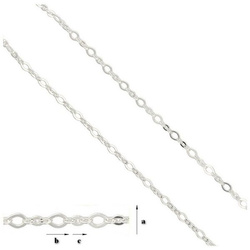 FIRRB 040X Sterling Silver 925 Silver Chain for Jewelry Making