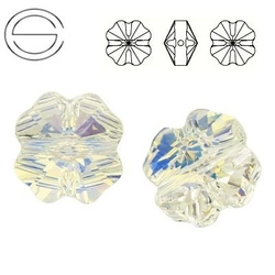 5752 MM 8 Swarovski Clover Crystal AB