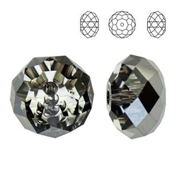 5040 MM 12 Swarovski Briolette SILVER NIGHT SINI