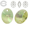 6028 MM 10 Swarovski Oval LUMINOUS GREEN LUMG