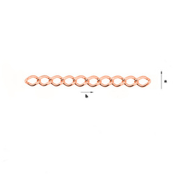 P-R1-50RG Przedłużka 3 cm Srebro pr. 925 ROSE GOLD