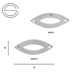 CL-605 Zawieszka ŁEZKA 20,4 mm Srebro 925