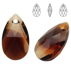 6106 MM 16 Swarovski Pear-shaped TOPAZ BLEND