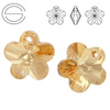 6744 MM 14 Swarovski Flower GOLDEN SHADOW GSHA