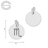 CL-588 SCORPIO Zodiac Pendant 9,0 mm Sterling Silver 925