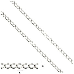 Rombo R1 50 Sterling Silver 925 Silver Chain for Jewelry Making